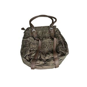 Tex By Max Azria Brown Crinkle Tote Bag